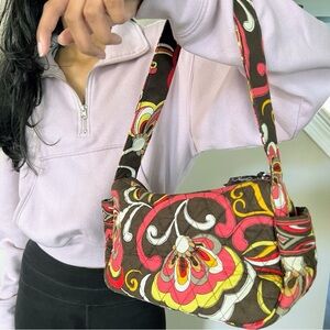 Vera Bradley Puccini Brown Floral Paisley Handbag Purse